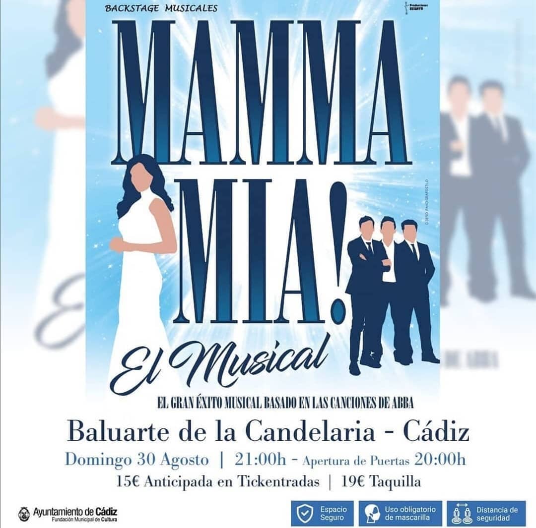Cartel Mamma Mía Cádiz
