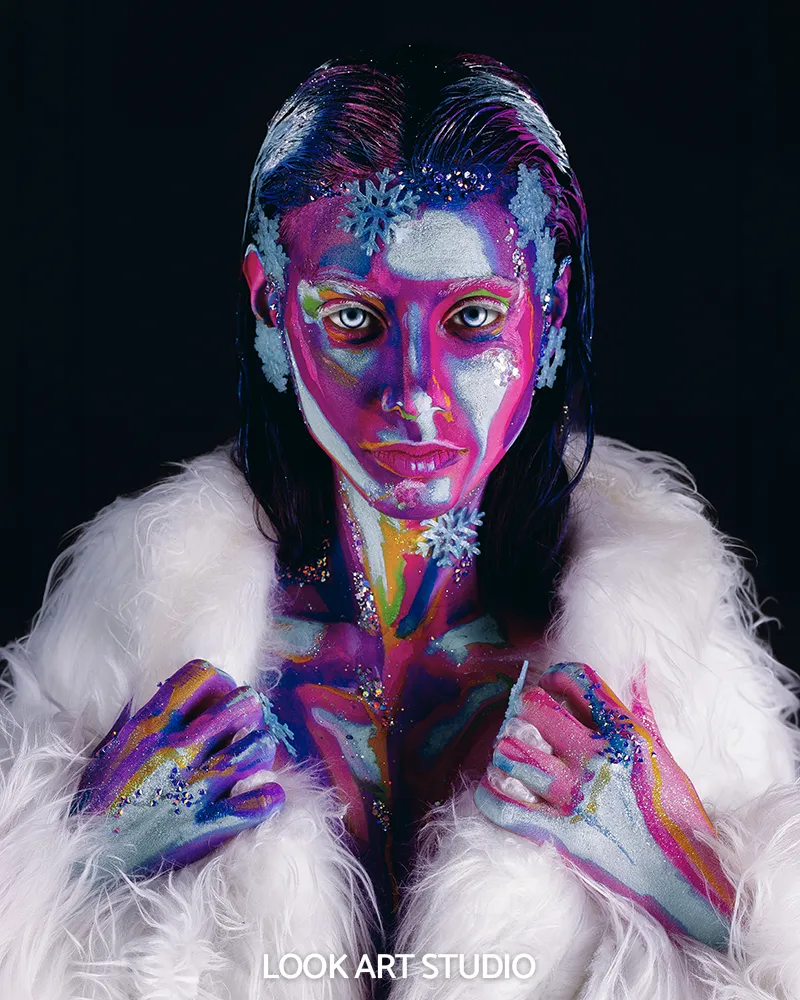 Trabajo profesional de bodypainting realizado por Look Art Studio