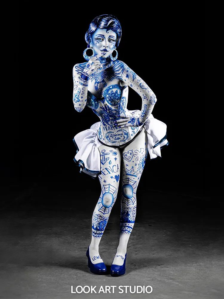 Homenaje bodypaint Orbita Flamenca Jerez Tattoo 1
