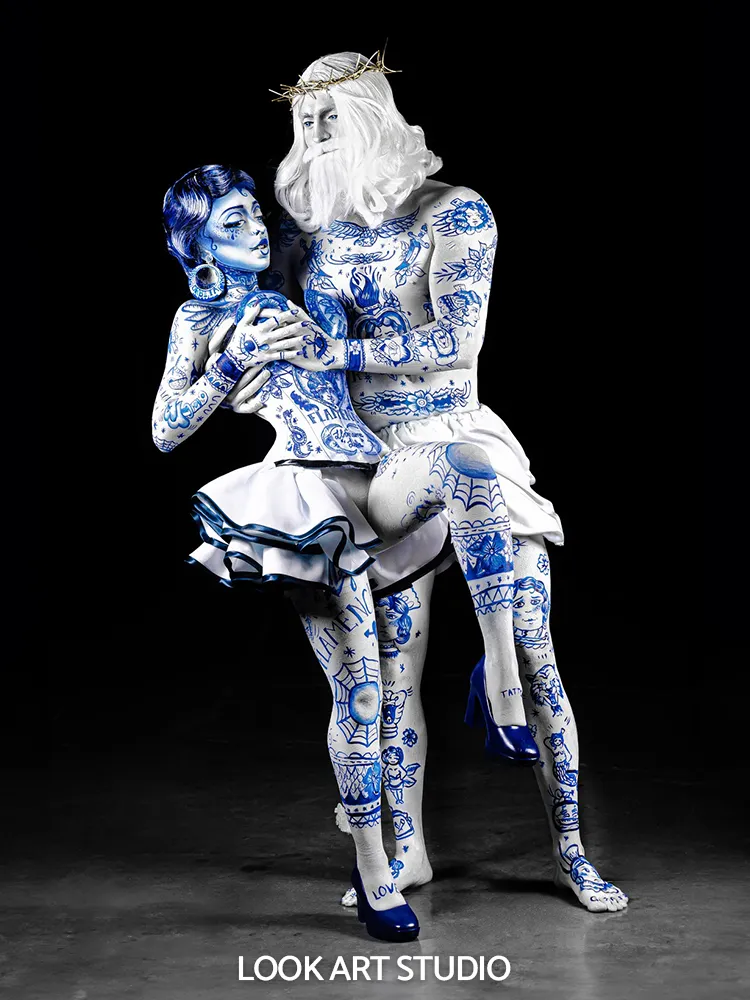 Homenaje bodypaint Orbita Flamenca Jerez Tattoo